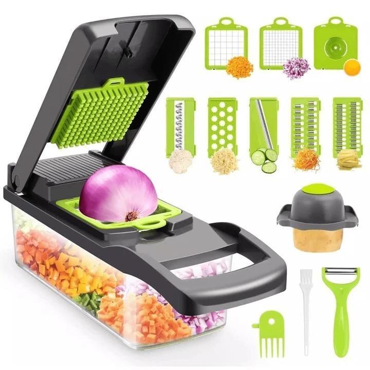 ADJUSTABLE 14-IN-1 - VEGETABLE CUTTER & SHREDDER