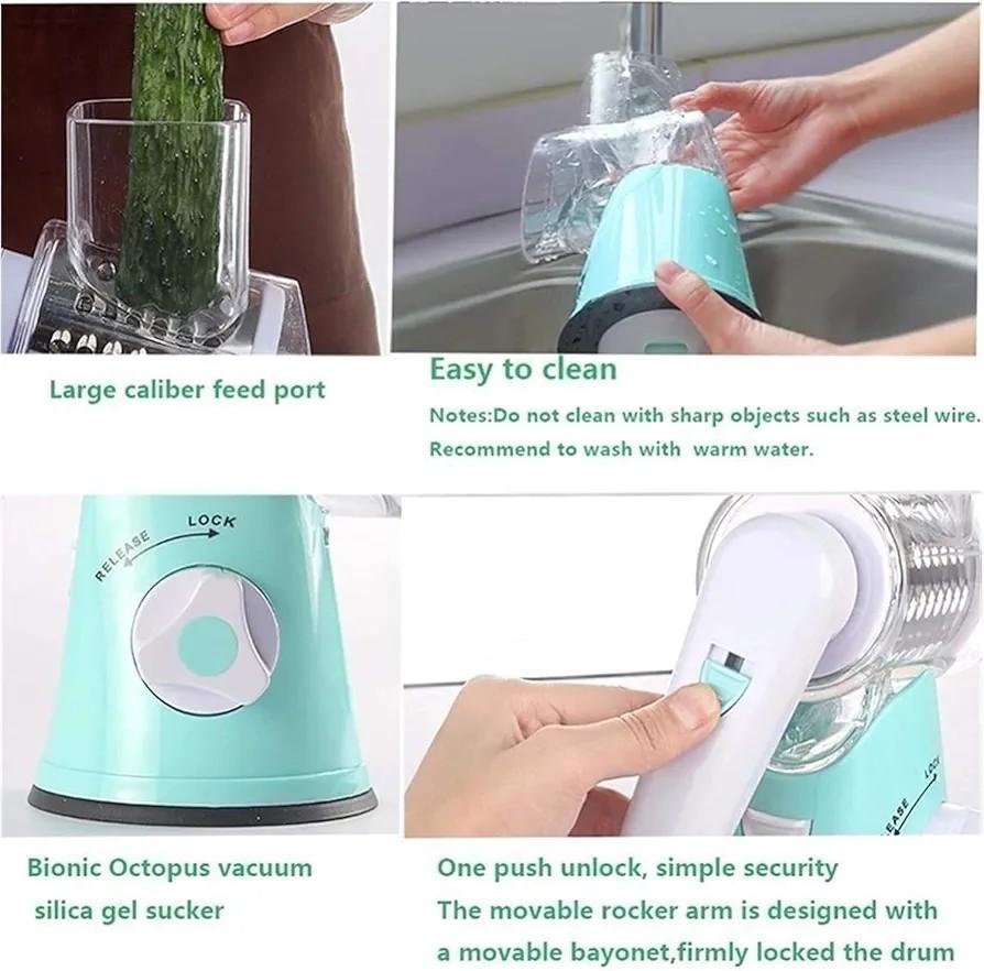 MANUAL VEGETABLE CUTTER SLICER MULTIFUNCTIONAL ROUND SLICER