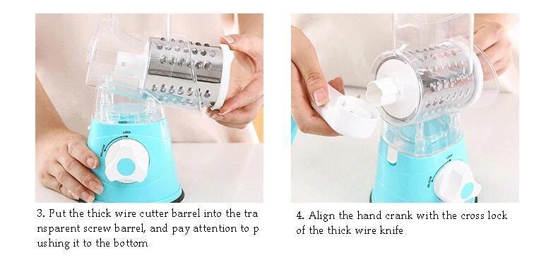 MANUAL VEGETABLE CUTTER SLICER MULTIFUNCTIONAL ROUND SLICER
