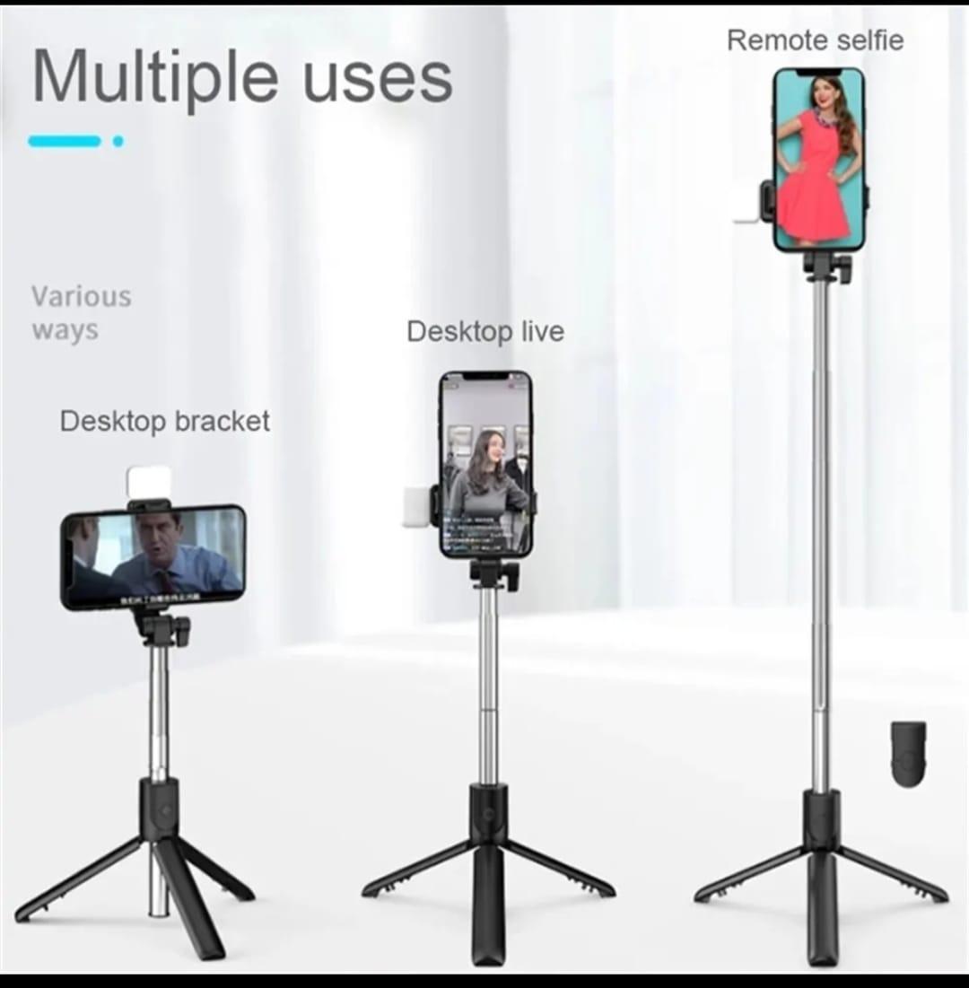 Selfie Stick With LED Light Mini Tripod Stand